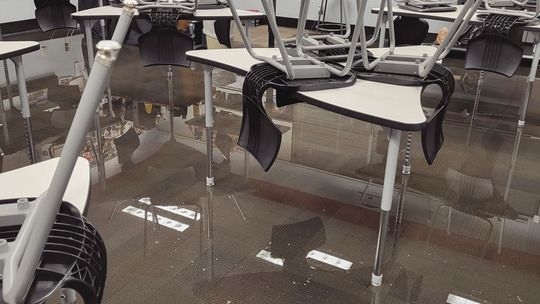 Classrooms flooded