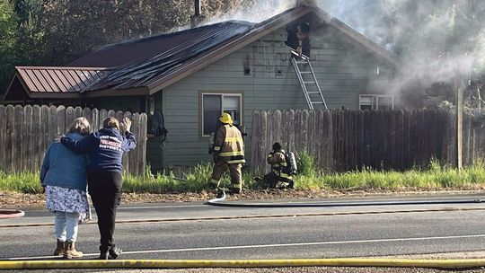 Lightning strike ignites Cusick home