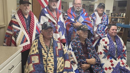 Quilts of Valor to local vets