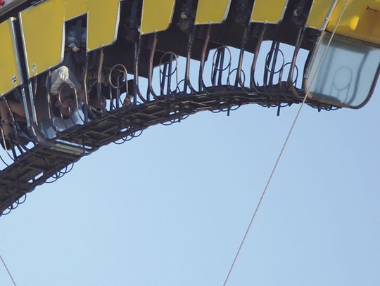 Amusements rides during the carnival at the rodeo grounds