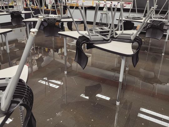 Classrooms flooded