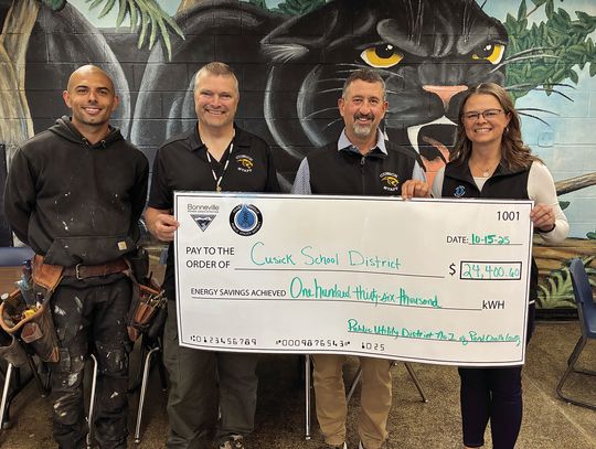 PUD presents Cusick schools with check