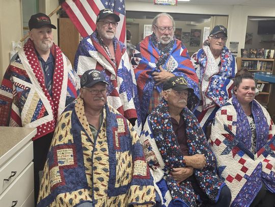 Quilts of Valor to local vets