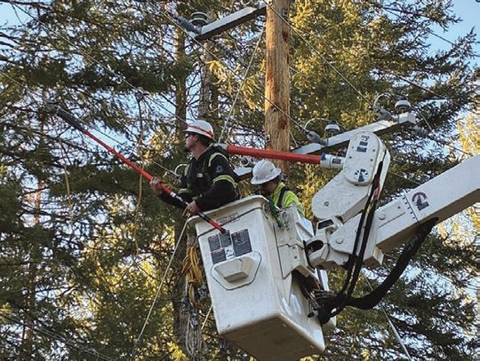 Wind temporarily wipes out power