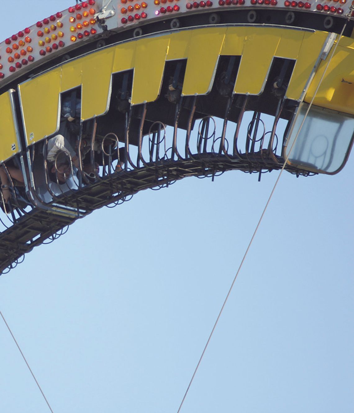 Amusements rides during the carnival at the rodeo grounds