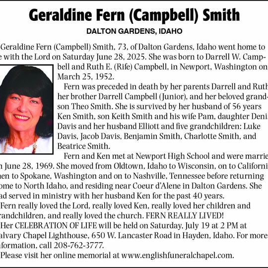 Geraldine Fern (Campbell) Smith