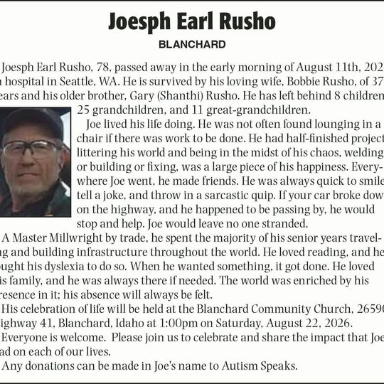 Joesph Earl Rusho