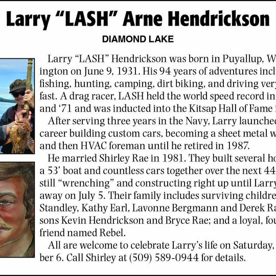 Larry 'LASH' Arne Hendrickson