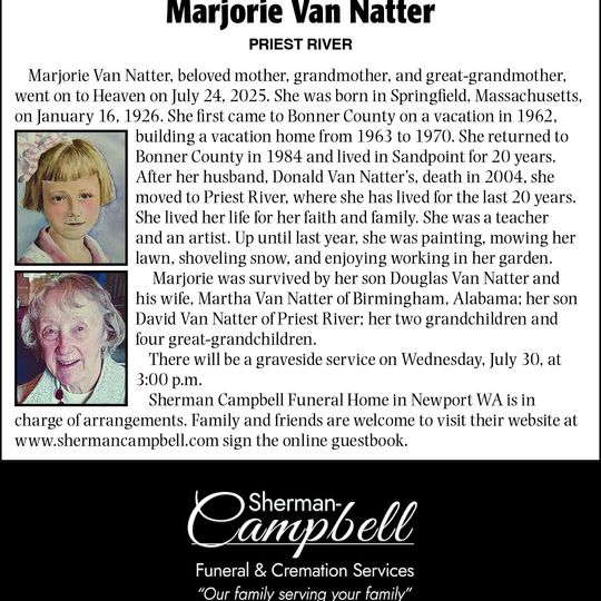 Marjorie Van Natter Marjorie Van Natter